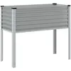 Image de Vidaxl JardiniÃ¨re Gris 100x45x90 Cm Acier