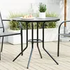 Image de vidaXL Table de patio ronde anthracite acier enduit de poudre4009263