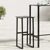 Image de vidaXL Tabourets de bar lot de 2 noir acier enduit de poudre4009265