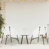 Image de vidaXL Lot de 3 Chaise de jardin noir et blanc résine tressée4009293