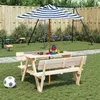 Image de vidaXL Parasol de jardin pour enfants avec poteau en bois Ø120x140 cm