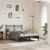 Image de vidaXL Cadre de lit métal avec tête de lit noir 120x190 cm