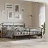 Image de vidaXL Cadre de lit métal avec tête de lit/pied de lit noir 183x213 cm