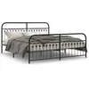 Image de vidaXL Cadre de lit mÃ©tal sans matelas avec pied de lit noir 183x213cm