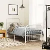 Image de vidaXL Cadre de lit métal sans matelas avec pied de lit blanc 80x200cm