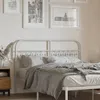 Image de vidaXL Vidaxl Tête De Lit Métal Blanc 135 Cm