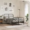 Image de vidaXL Cadre de lit métal sans matelas avec pied de lit noir 120x190cm