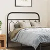 Image de vidaXL Tête de lit métal noir 100 cm