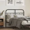Image de vidaXL TÃªte de lit mÃ©tal noir 120 cm