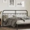 Image de vidaXL TÃªte de lit mÃ©tal noir 183 cm