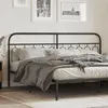 Image de vidaXL Tête de lit métal noir 200 cm
