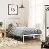Image de vidaXL Cadre de lit métal sans matelas avec tête de lit blanc 90x190cm377158