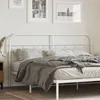 Image de vidaXL TÃªte de lit mÃ©tal blanc 193 cm