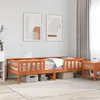 Image de vidaXL Cadre de lit sans matelas cire marron 75x190 cm bois pin massif