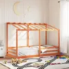 Image de vidaXL Lit pour enfants sans matelas cire marron 90x200 cm pin massif847002