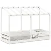 Image de vidaXL Vidaxl Lit Pour Enfants Avec Toit Blanc 90x190 Cm Bois Massif De Pin