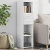 Image de vidaXL Buffet haut blanc 30x42,5x124 cm bois d'ingénierie846152