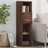 Image de vidaXL Buffet haut chêne marron 30x42,5x124 cm bois d'ingénierie846158