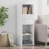 Image de vidaXL Buffet haut blanc 40x42,5x124 cm bois d'ingénierie846159
