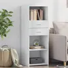Image de vidaXL Buffet haut blanc 45x42,5x124 cm bois d'ingénierie846166