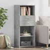 Image de vidaXL Buffet haut gris béton 50x42,5x124 cm bois d'ingénierie846176