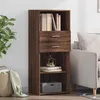 Image de vidaXL Buffet haut chêne marron 50x42,5x124 cm bois d'ingénierie846179