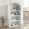Image de Vidaxl Buffet Haut Blanc 70x41x124 Cm Bois D'ingÃ©nierie