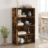 Image de vidaXL Buffet haut chêne fumé 70x41x124 cm bois d'ingénierie846408