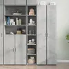 Image de vidaXL Buffet haut gris béton 30x41x185 cm bois d'ingénierie846414