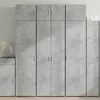 Image de vidaXL Armoire de rangement gris béton 70x42,5x225cm bois d'ingénierie3281325