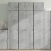 Image de vidaXL Armoire de rangement gris bÃ©ton 70x42,5x225cm bois d'ingÃ©nierie