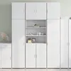 Image de vidaXL Buffet haut blanc 80x42,5x249 cm bois d'ingénierie3281357