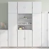 Image de vidaXL Buffet haut blanc 80x42,5x249 cm bois d'ingÃ©nierie