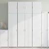Image de vidaXL Buffet haut blanc 80x42,5x249 cm bois d'ingÃ©nierie