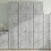 Image de vidaXL Buffet haut gris béton 80x42,5x249 cm bois d'ingénierie3281367