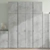 Image de vidaXL Buffet haut gris bÃ©ton 80x42,5x249 cm bois d'ingÃ©nierie
