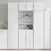 Image de vidaXL Buffet haut blanc 70x42,5x185 cm bois d'ingénierie3281371