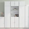 Image de vidaXL Buffet haut blanc 70x42,5x185 cm bois d'ingÃ©nierie