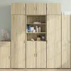 Image de vidaXL Buffet haut chêne sonoma 70x42,5x185 cm bois d'ingénierie3281373