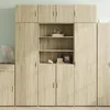 Image de vidaXL Buffet haut chêne sonoma 80x42,5x185 cm bois d'ingénierie3281380