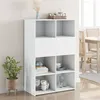 Image de vidaXL Buffet haut blanc 80x42,5x124 cm bois d'ingénierie3281385