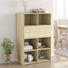 Image de Vidaxl Buffet Haut ChÃªne Sonoma 80x42,5x124 Cm Bois D'ingÃ©nierie