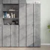 Image de vidaXL Buffet haut gris bÃ©ton 30x42,5x185 cm bois d'ingÃ©nierie