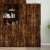 Image de Vidaxl Buffet Haut ChÃªne FumÃ© 30x42,5x185 Cm Bois D'ingÃ©nierie