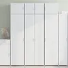 Image de vidaXL Buffet haut blanc 70x42,5x185 cm bois d'ingénierie3281427
