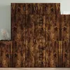 Image de Vidaxl Buffet Haut ChÃªne FumÃ© 70x42,5x185 Cm Bois D'ingÃ©nierie