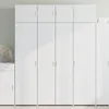 Image de vidaXL Buffet haut blanc 80x42,5x185 cm bois d'ingénierie3281434