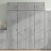 Image de vidaXL Buffet haut gris béton 80x42,5x185 cm bois d'ingénierie3281437