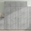Image de vidaXL Buffet haut gris bÃ©ton 80x42,5x185 cm bois d'ingÃ©nierie