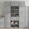 Image de vidaXL Buffet haut gris béton 70x42,5x185 cm bois d'ingénierie3281465